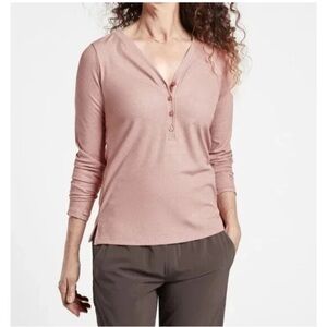 Athleta up-tempo ribbed Henley top Women’s 3X Athleisure
